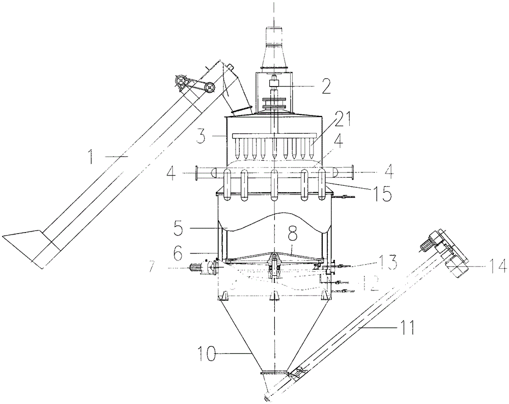 Large downdraft static bed biomass gasifier