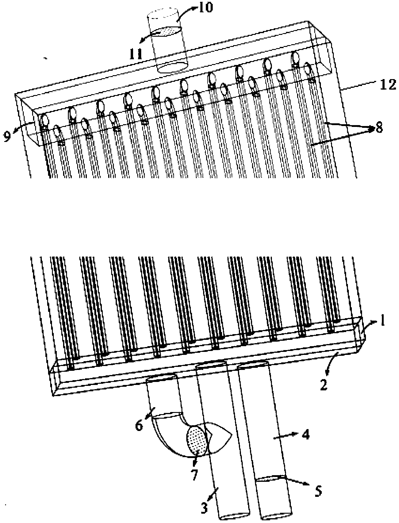 Switchable single-double flow air cooling radiator in vertical arrangement