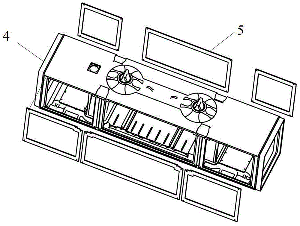 Electromagnetic shielding, sealing and waterproofing method for cabin body opening cover of airborne electronic pod