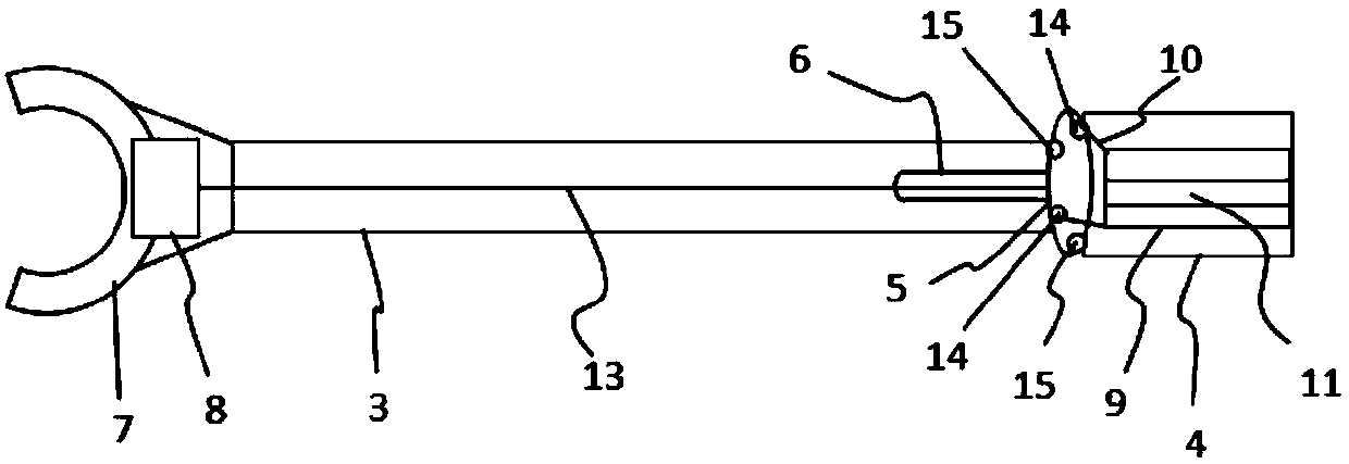 An interventional artificial heart valve delivery device with a biased release structure