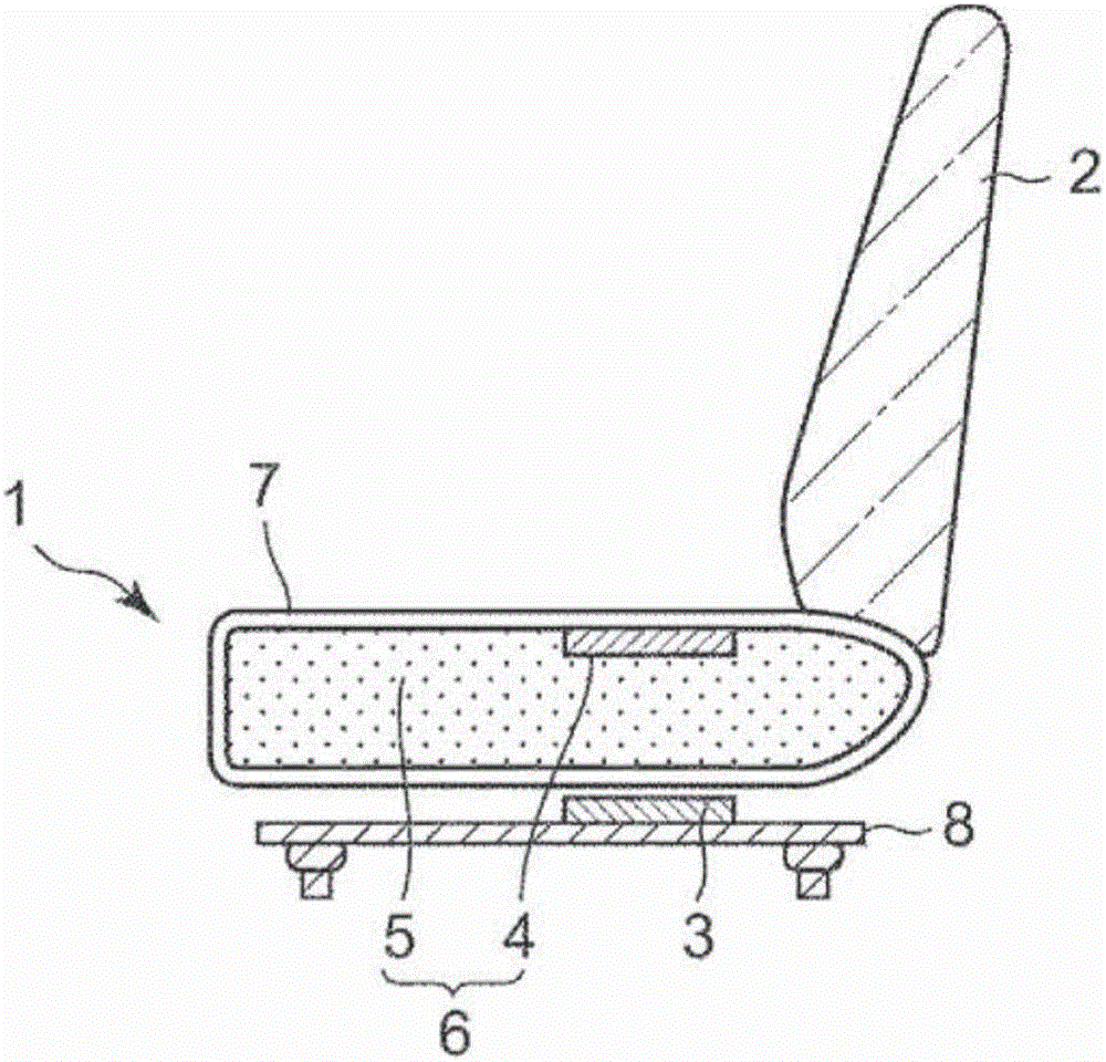 System for detecting deformation of cushion pad and process for producing same