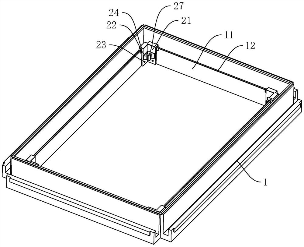 Profile assembling structure for composite air pipe connecting flange