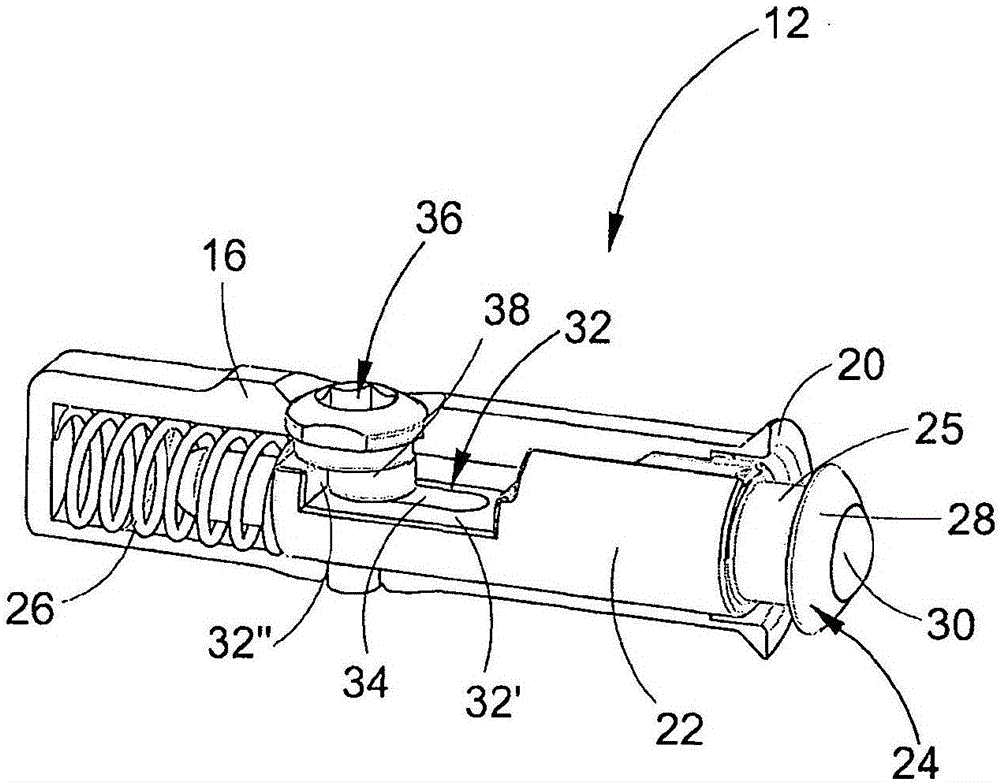 Device for assembly/joining of parts of modular furniture and furnishing accessories