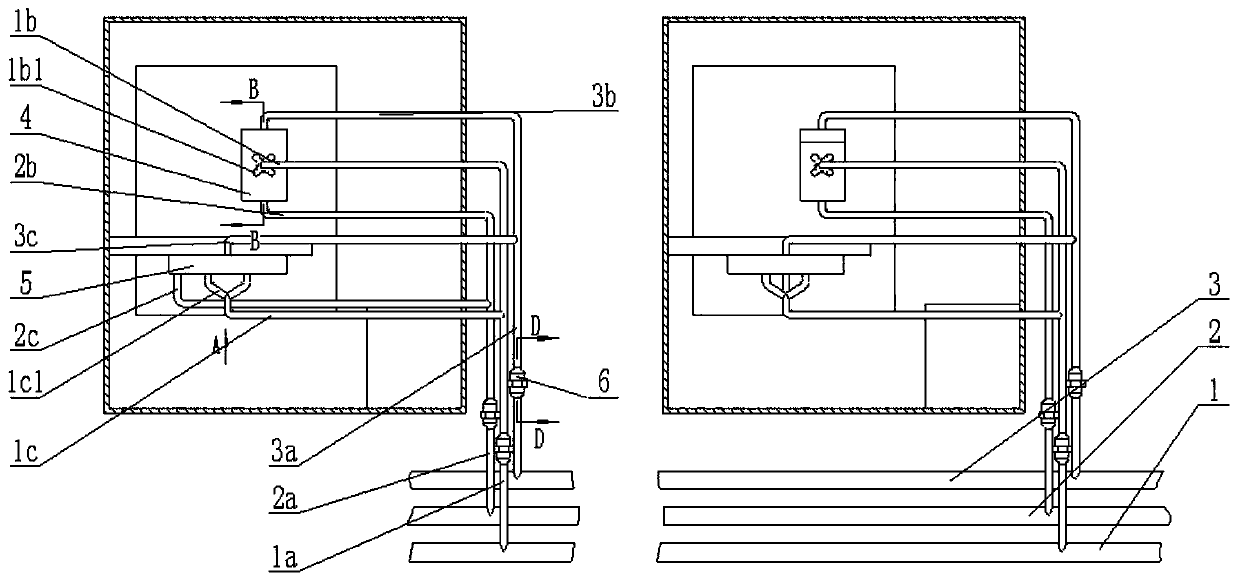 A desktop computer water-cooling heat source comprehensive recycling system for a machine room and a working method thereof