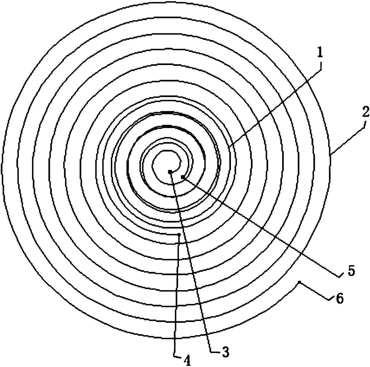 Single-layer electromagnetic wire coil capable of changing heating area
