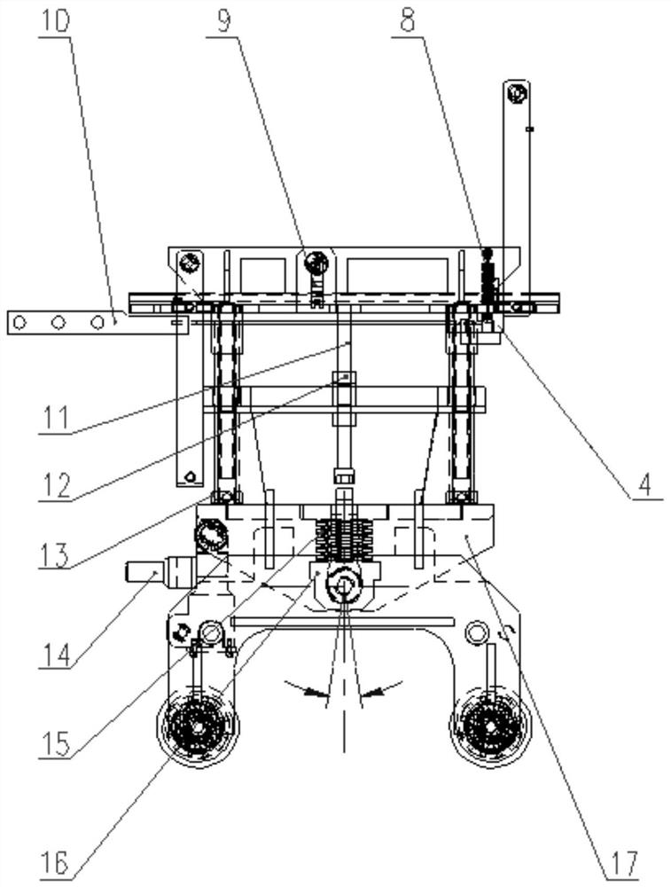 Substitution trolley of rear matched wheel for station crossing of whole tunnel boring machine
