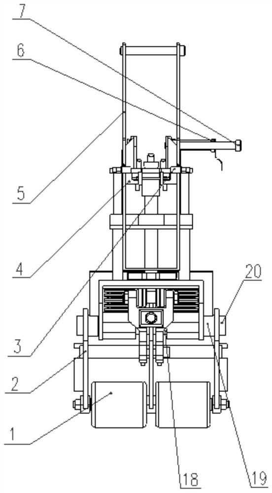 Substitution trolley of rear matched wheel for station crossing of whole tunnel boring machine