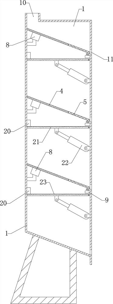 Material detection alarm device for pyrolytic carbon black screening and drying process