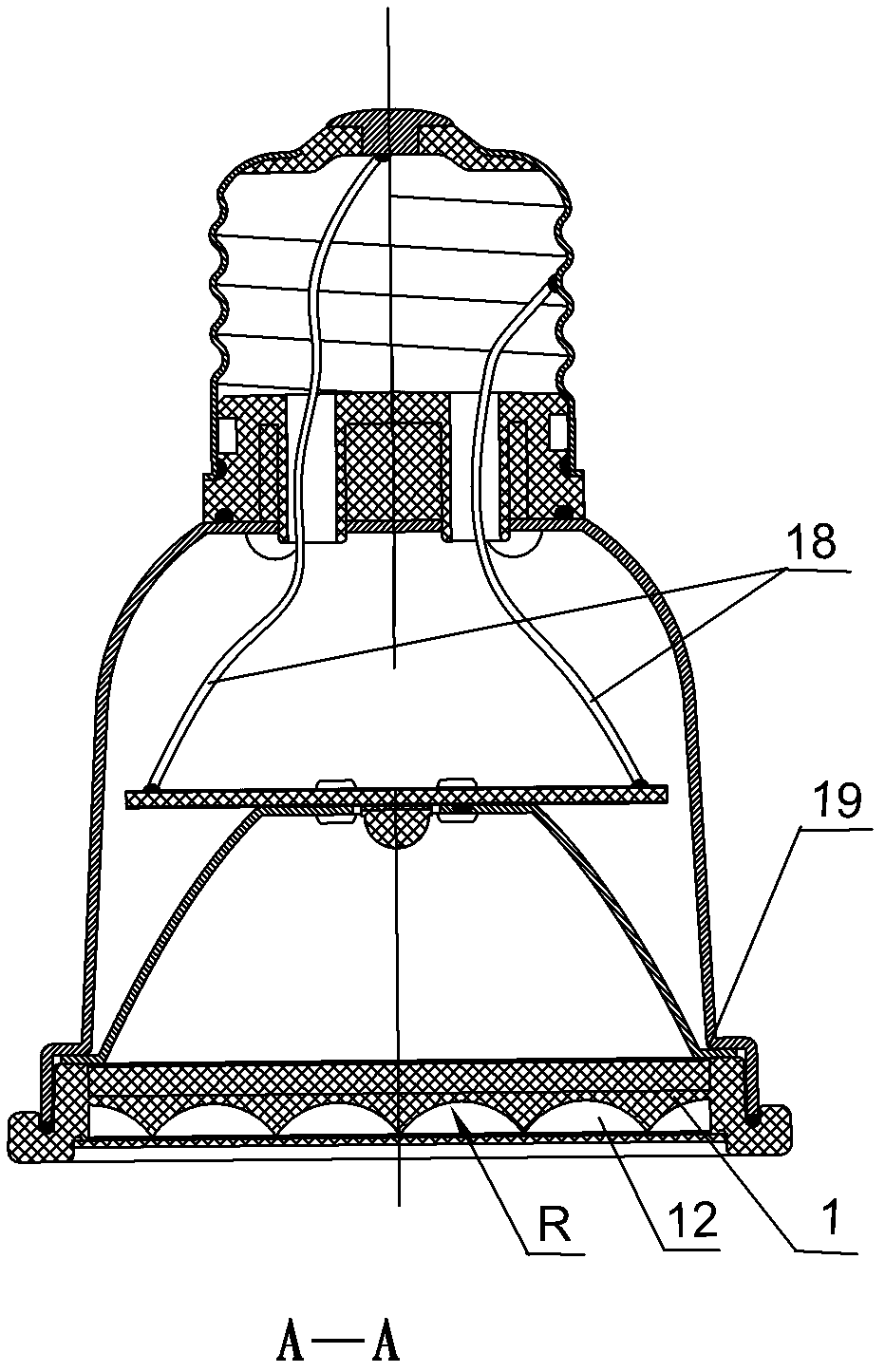 Structure of LED lamp
