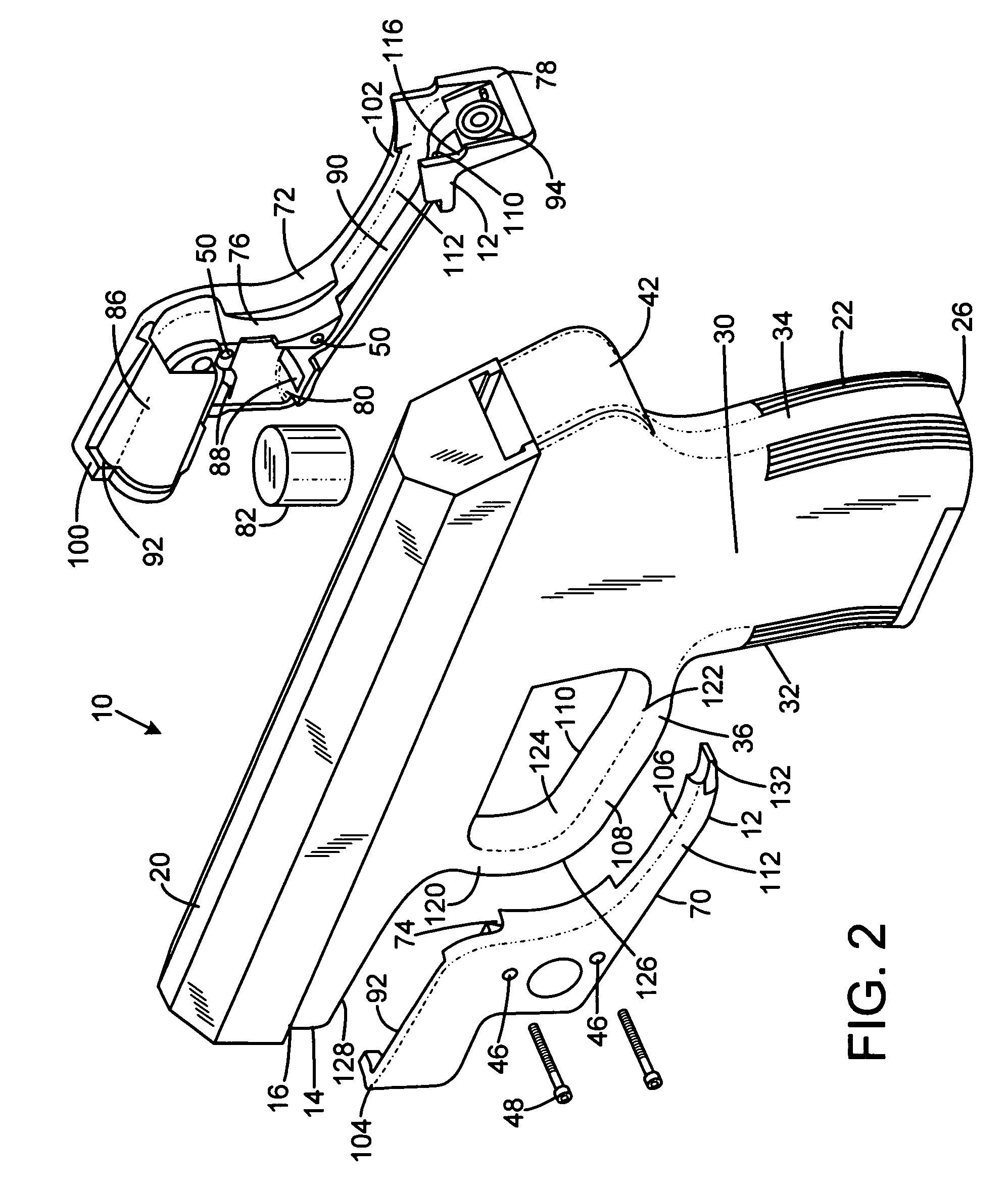 Laser gunsight system for a firearm trigger guard