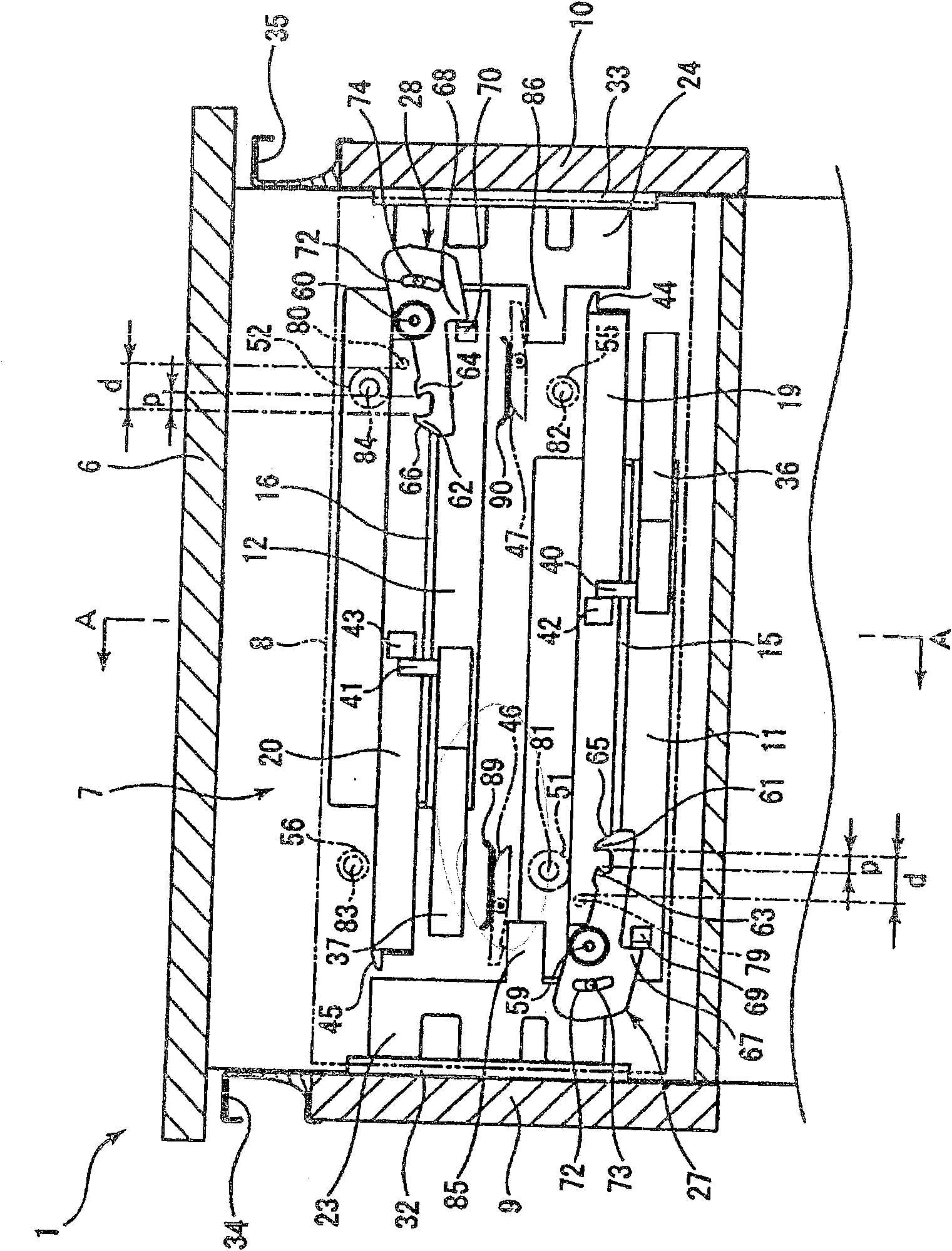 Structure of dual directional drawer and kitchen stand having the same