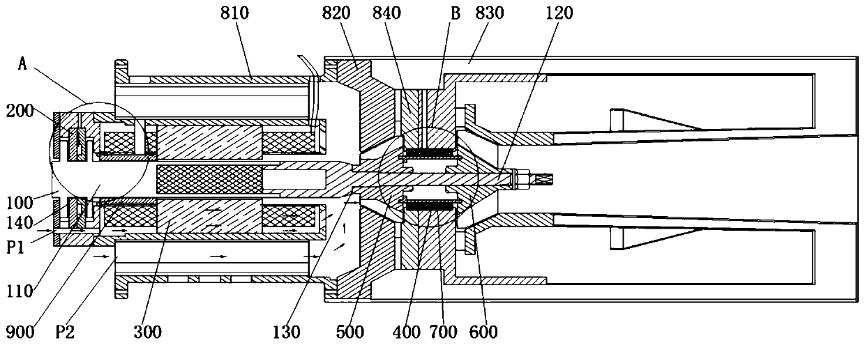 Long-span rotor system and gas turbine generator set