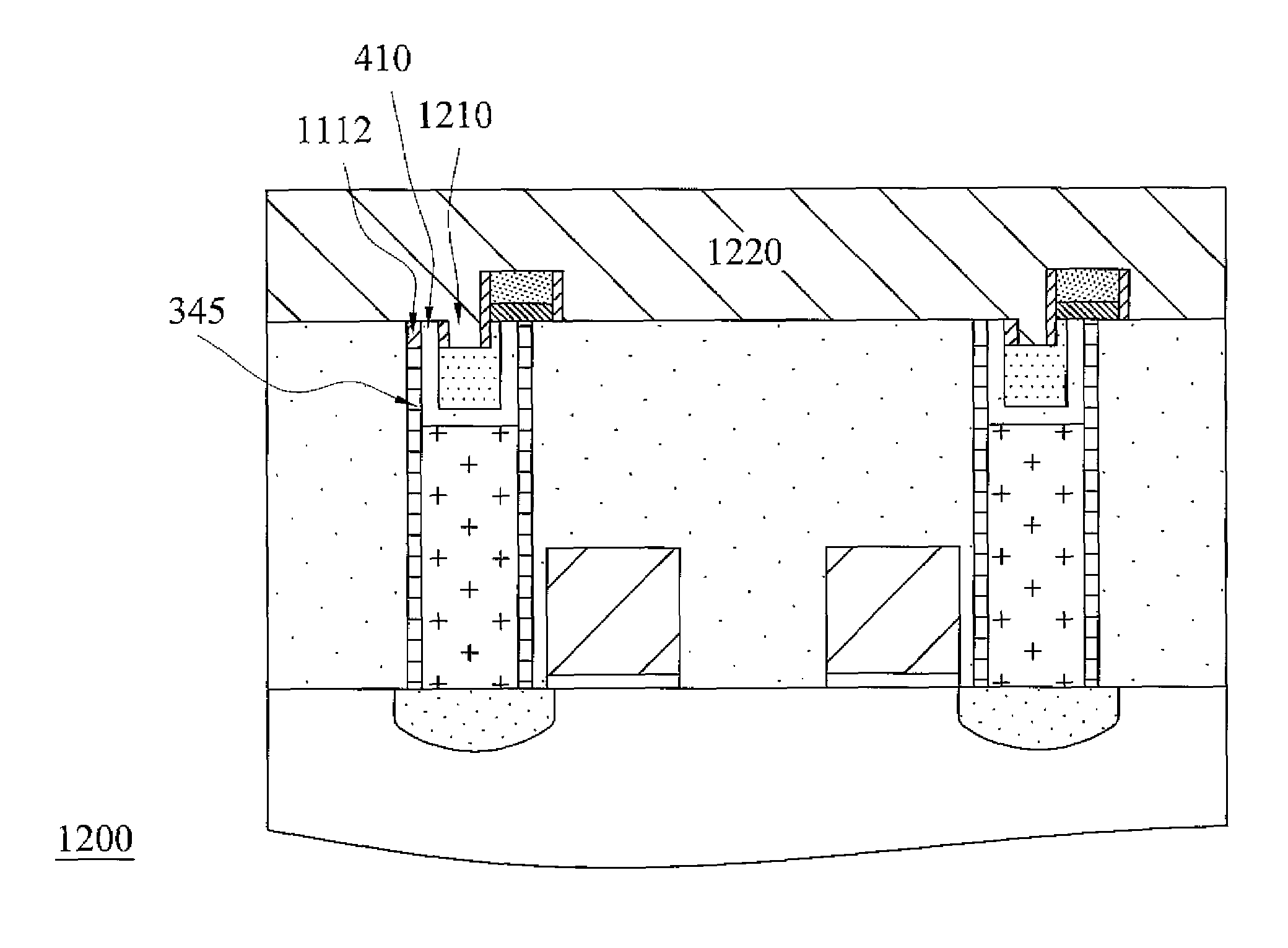 Bridge resistance random access memory device with a singular contact structure