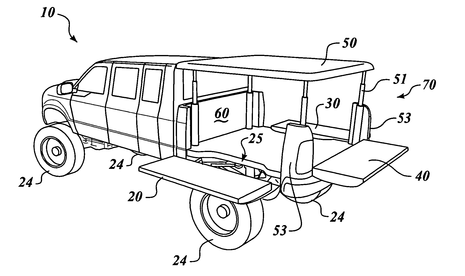 Truck with folding sidewalls