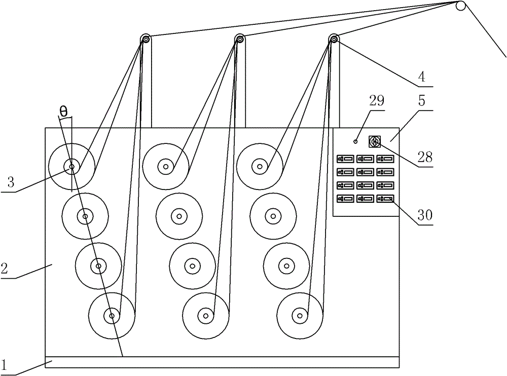 Wire-releasing machine for manufacturing continuous carbon fibers