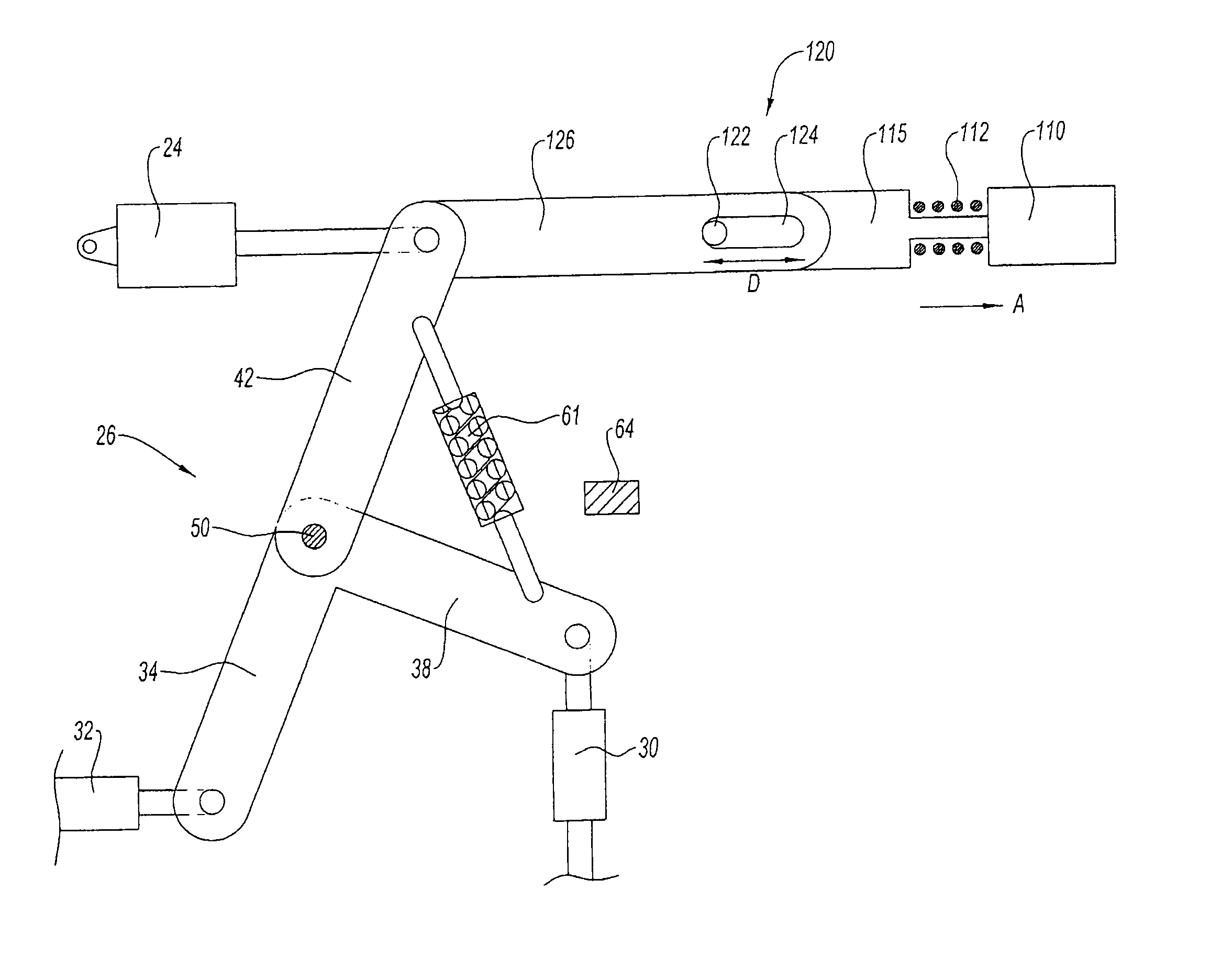 System for controlling variable-geometry equipments of a turbomachine, particularly by articulated bellcranks