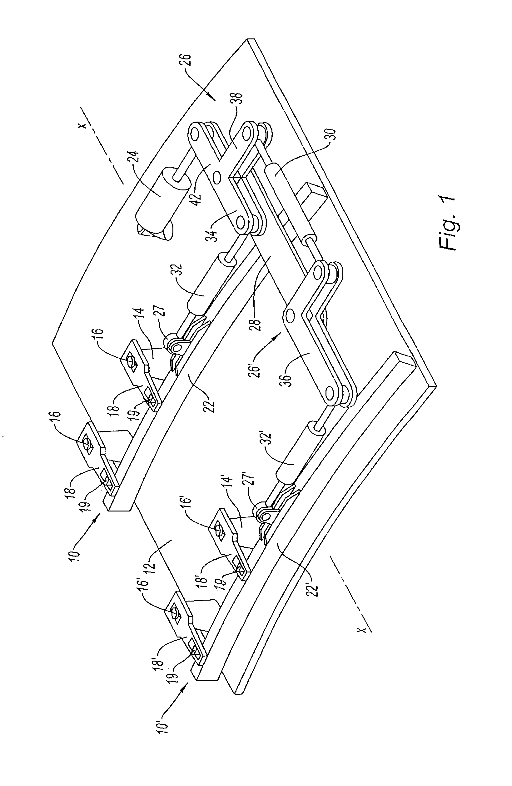 System for controlling variable-geometry equipments of a turbomachine, particularly by articulated bellcranks