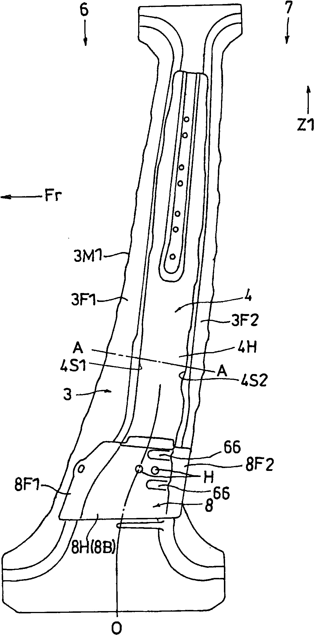Vehicle middle pillar structure