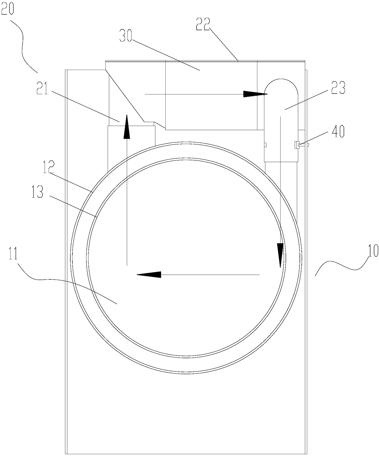 Cleaning device and washing machine with cleaning device