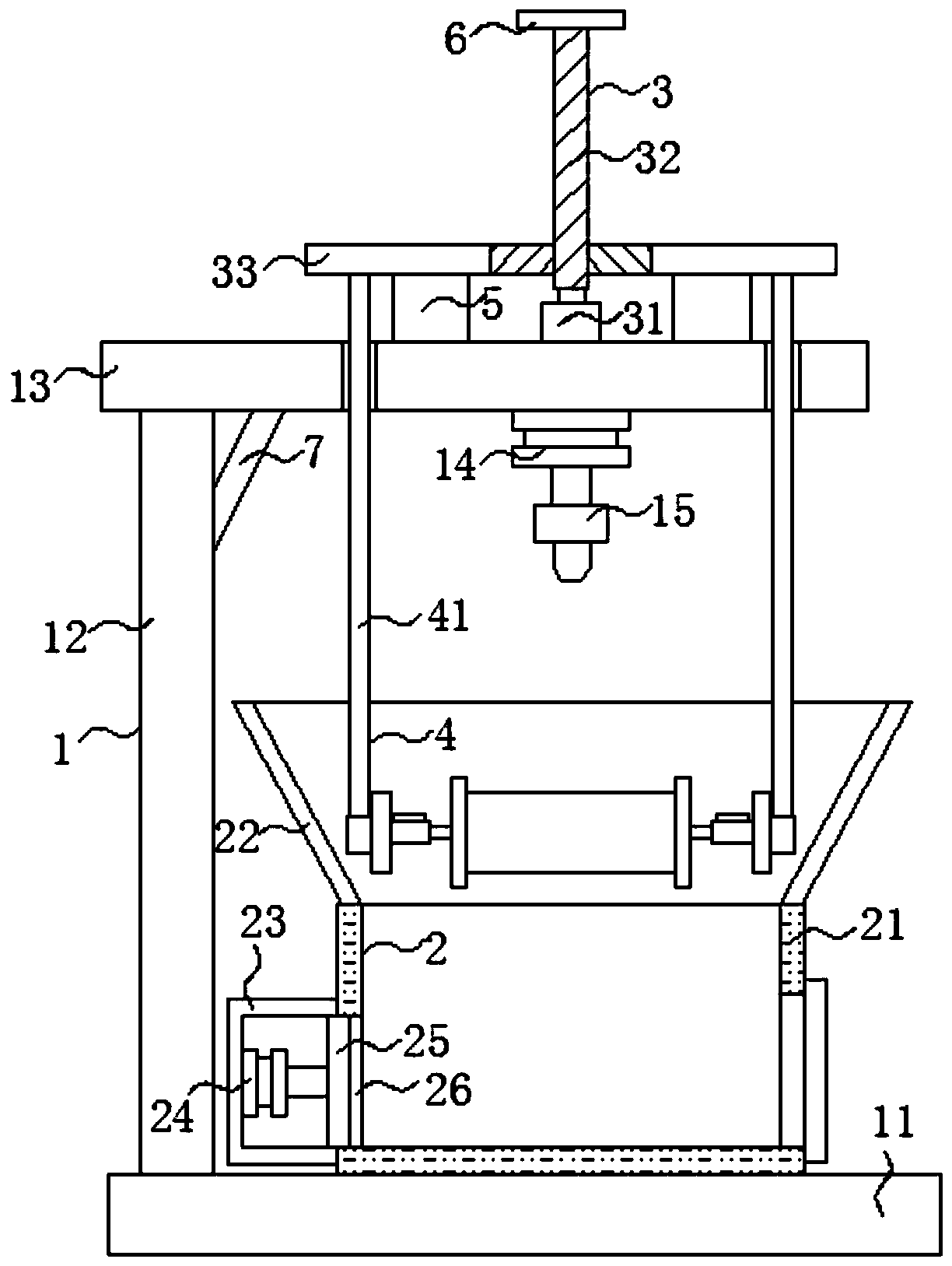 Numerically-controlled machine tool with chip collecting and squeezing function