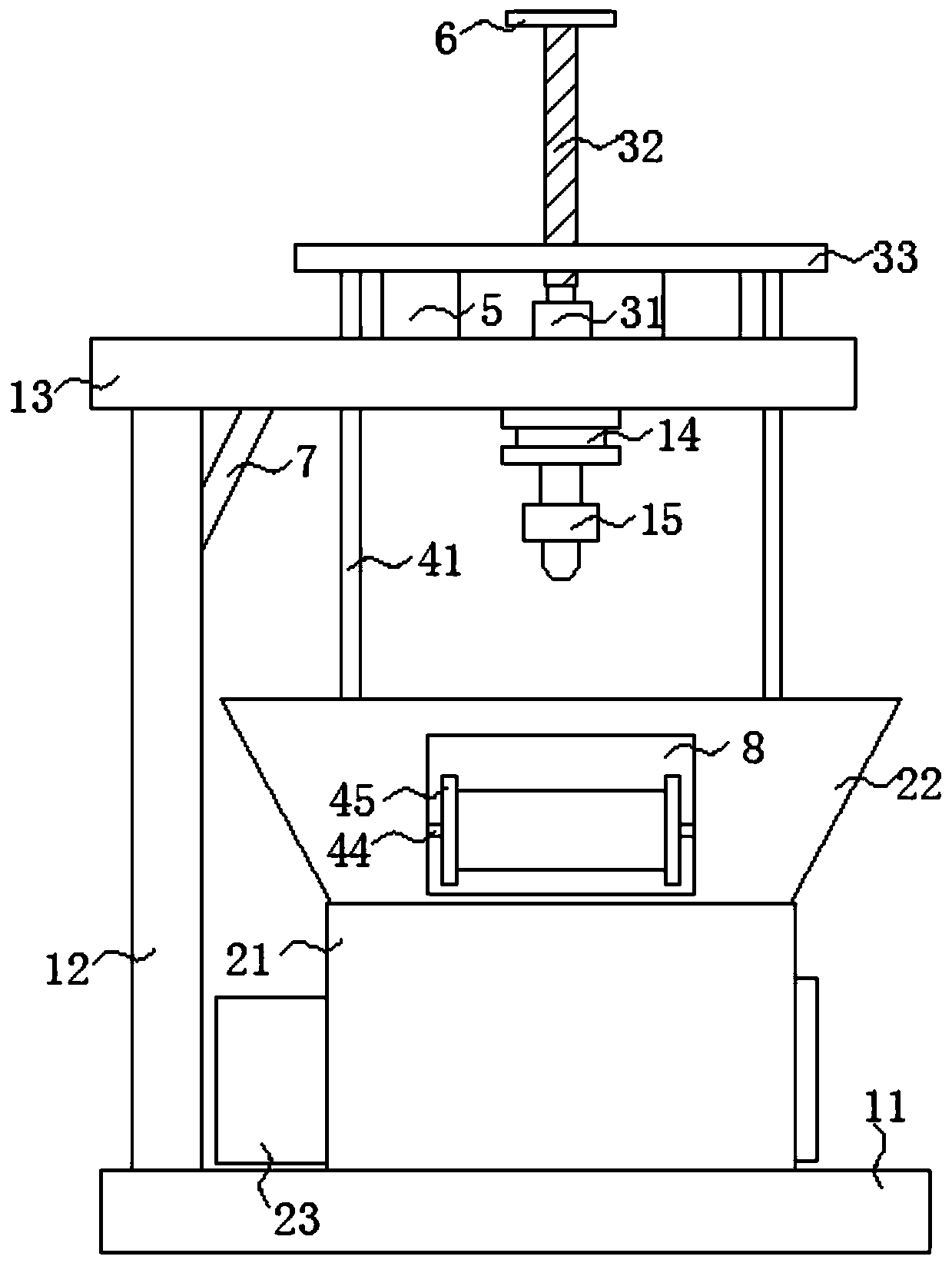 Numerically-controlled machine tool with chip collecting and squeezing function