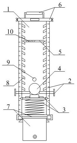 A device for measuring spring stiffness coefficient