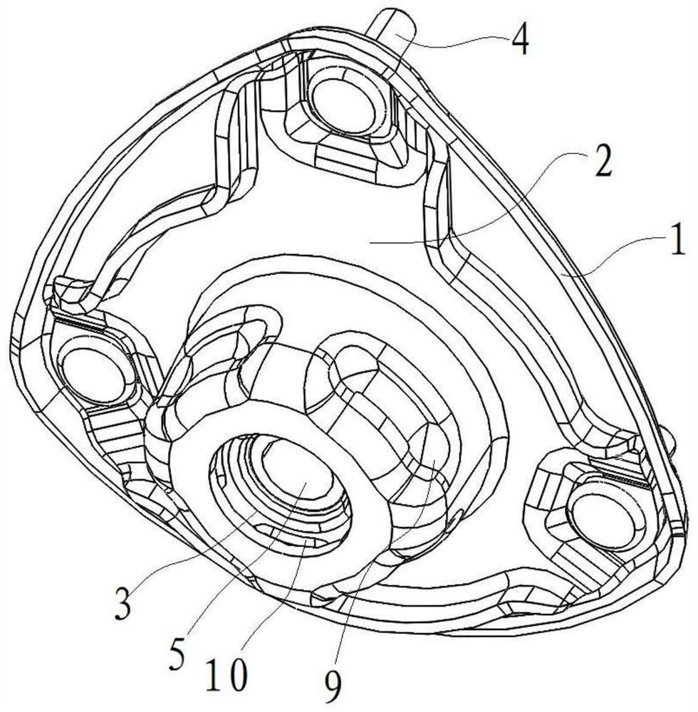 External connection structure of shock absorber