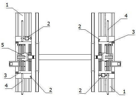 High-precision wheel pair positioning and transferring mechanism for railway vehicle production