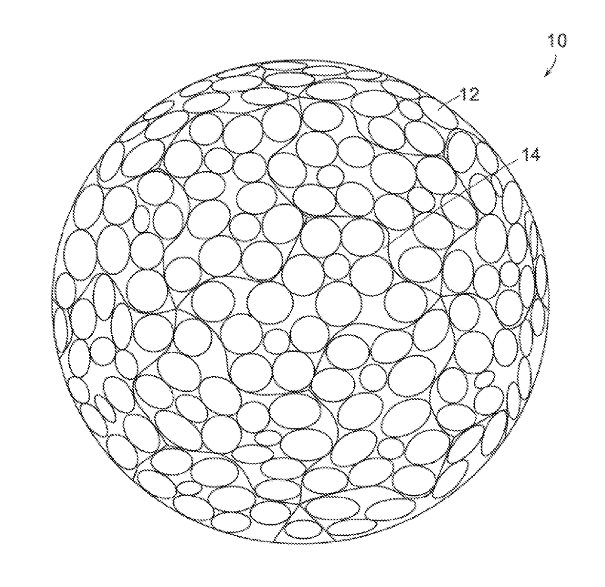 Dimple patterns for golf balls