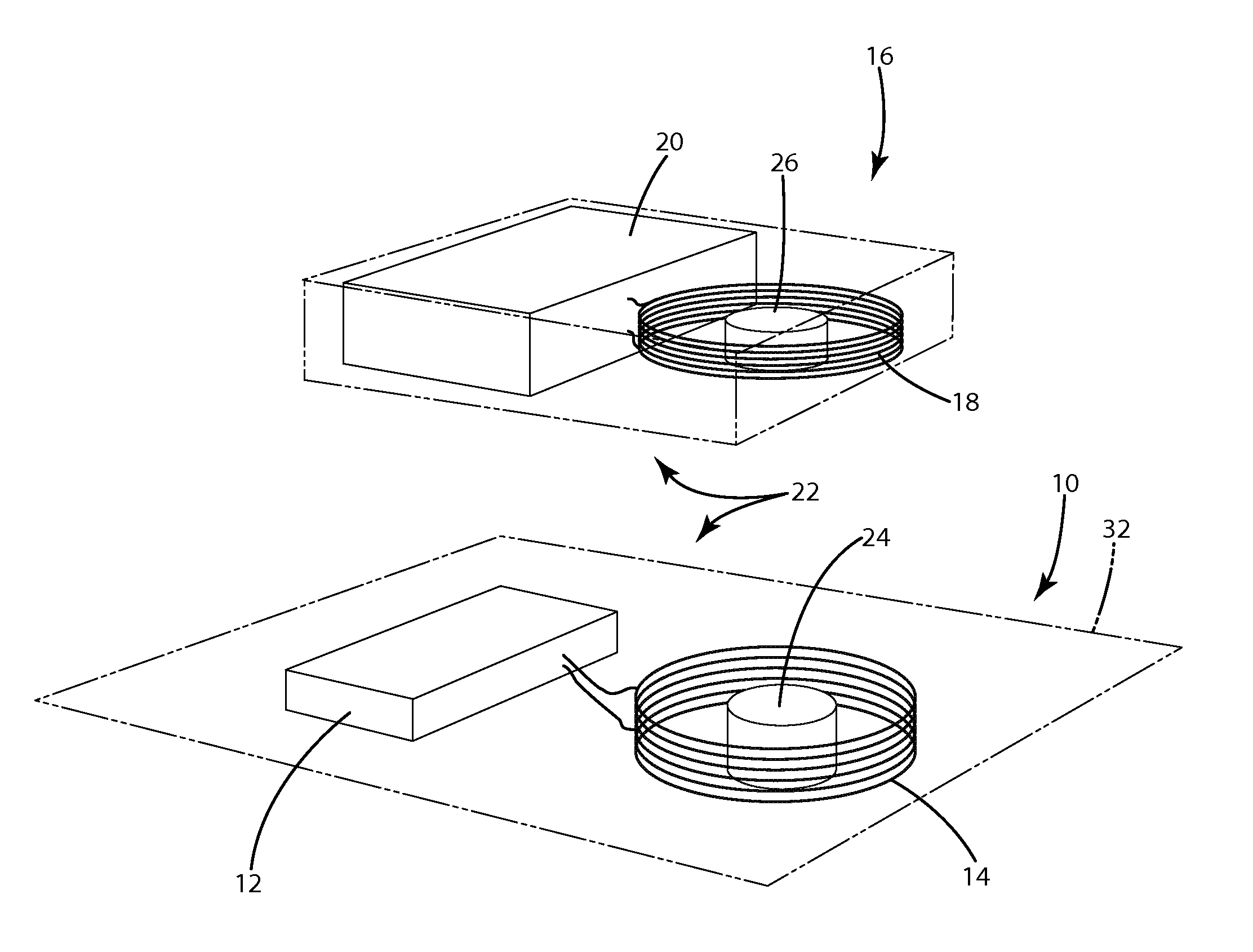 Magnetic positioning for inductive coupling