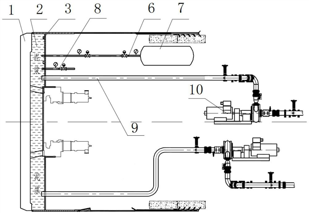 A tunneling method for mud-water balance shield machine