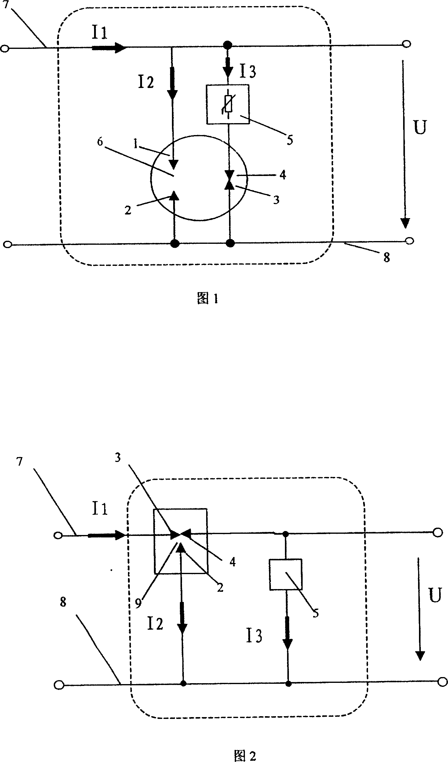 Surge protective method by self-control surge current triggered gap discharge