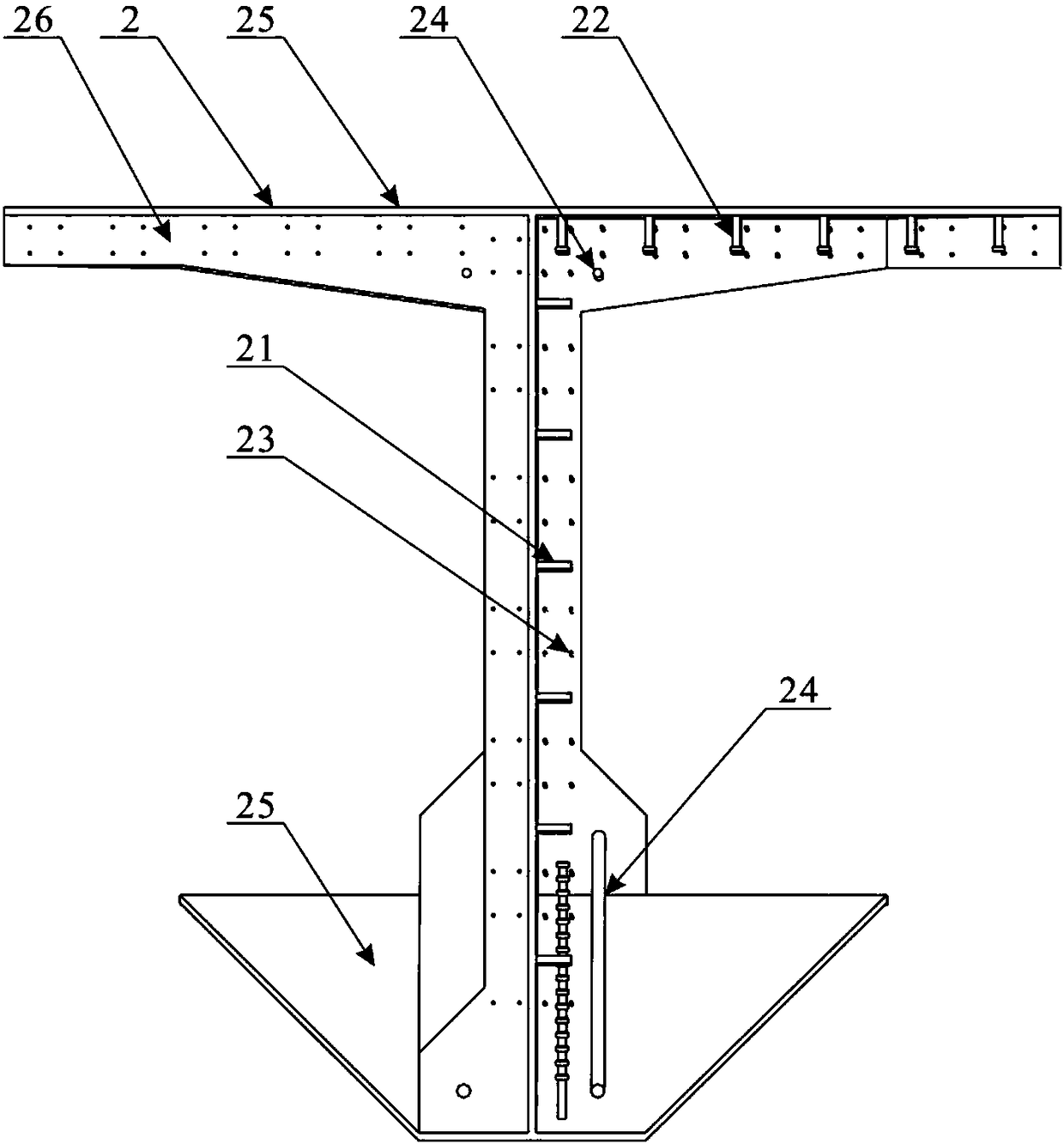 Steel-concrete with ultrahigh performance joint section and manufacturing method thereof