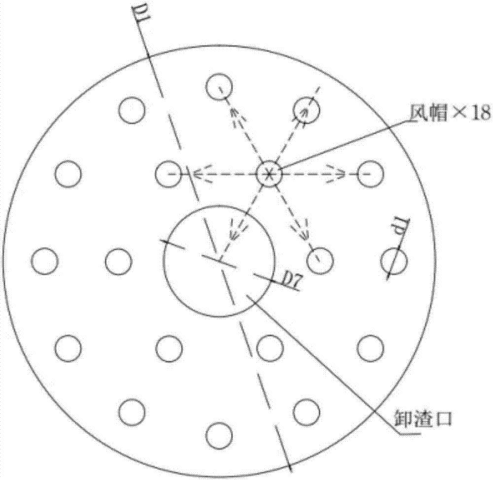 Circulating fluidized-bed supercharged oxygen-enriched coal combustion device, and application thereof