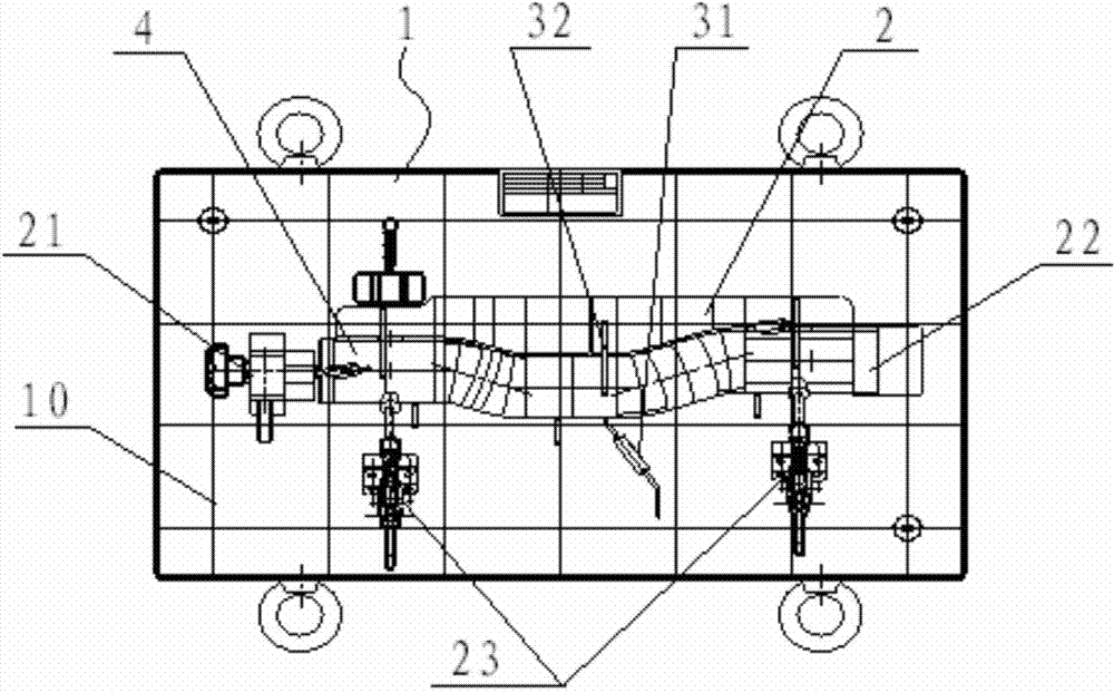 Gauge for main pipe of automobile instrument board beam