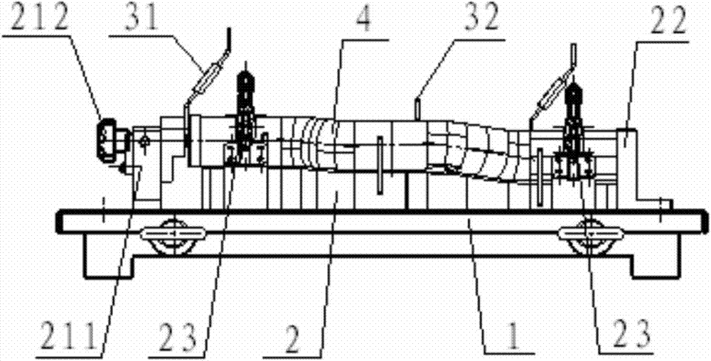 Gauge for main pipe of automobile instrument board beam