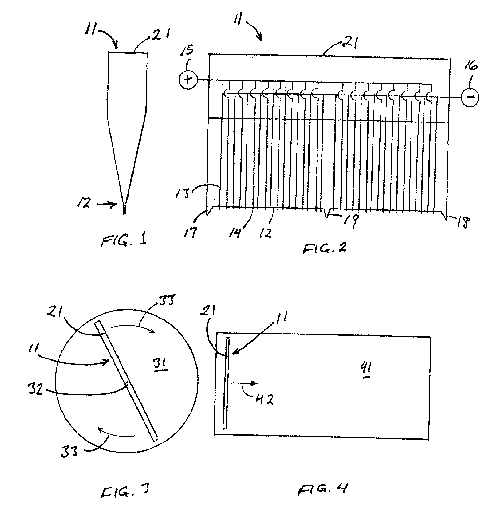 Electroporation of adherent cells with an array of closely spaced electrodes