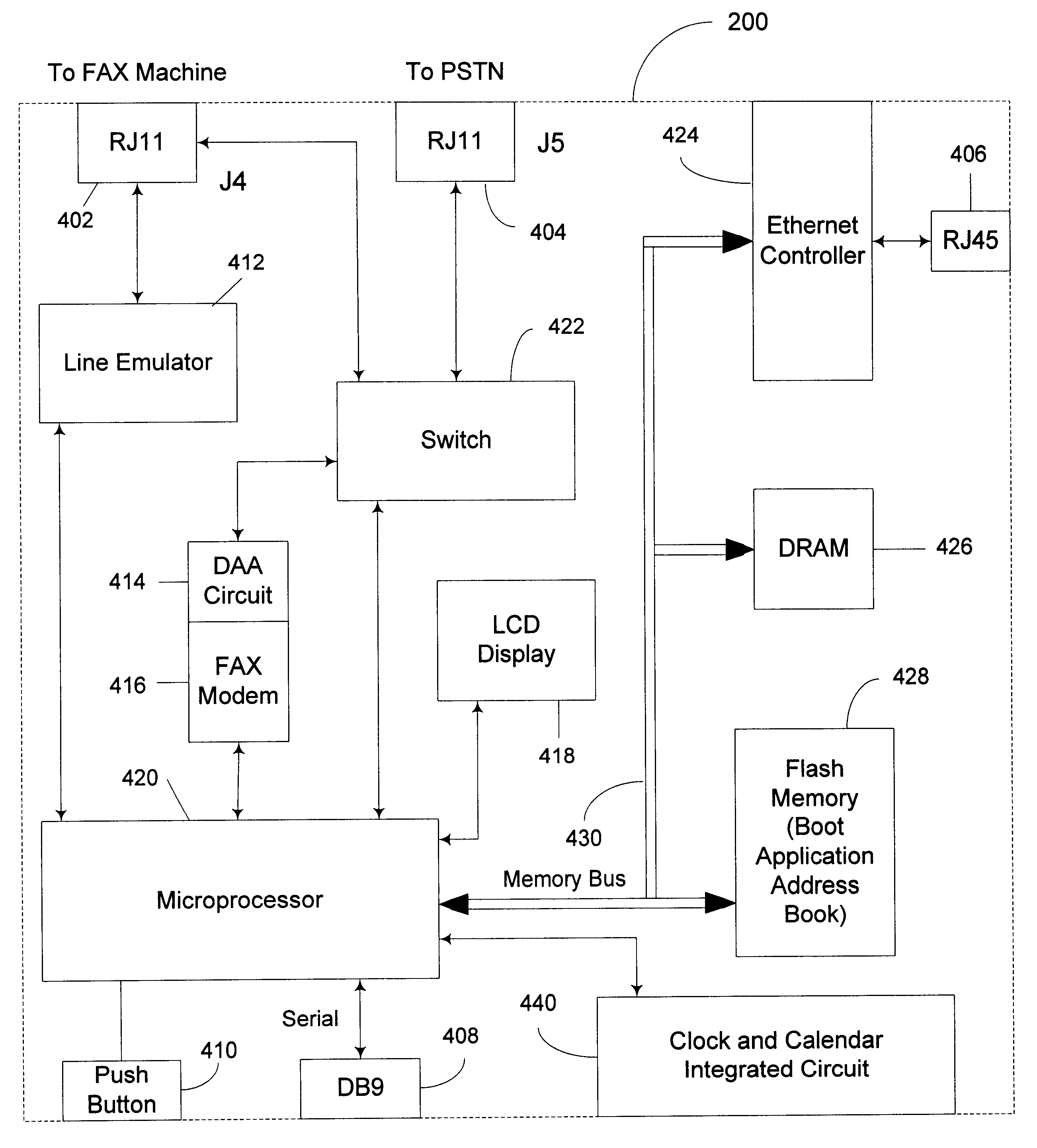 Device, method and system for facsimile transmission over a computer network