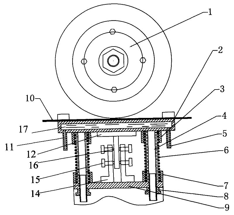 Automatic adjusting and cooling device for brushing copper belt