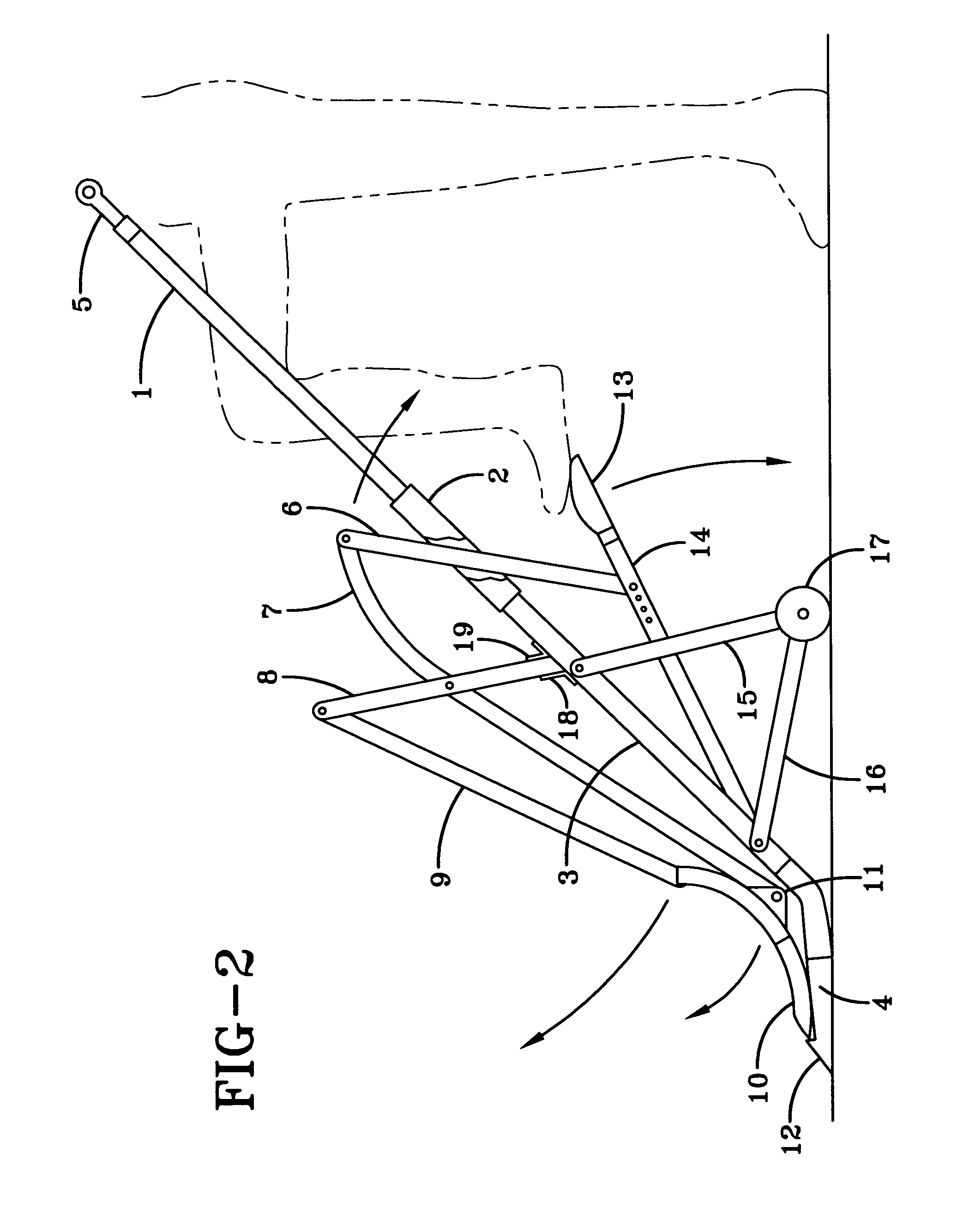 Shoveling and throwing device