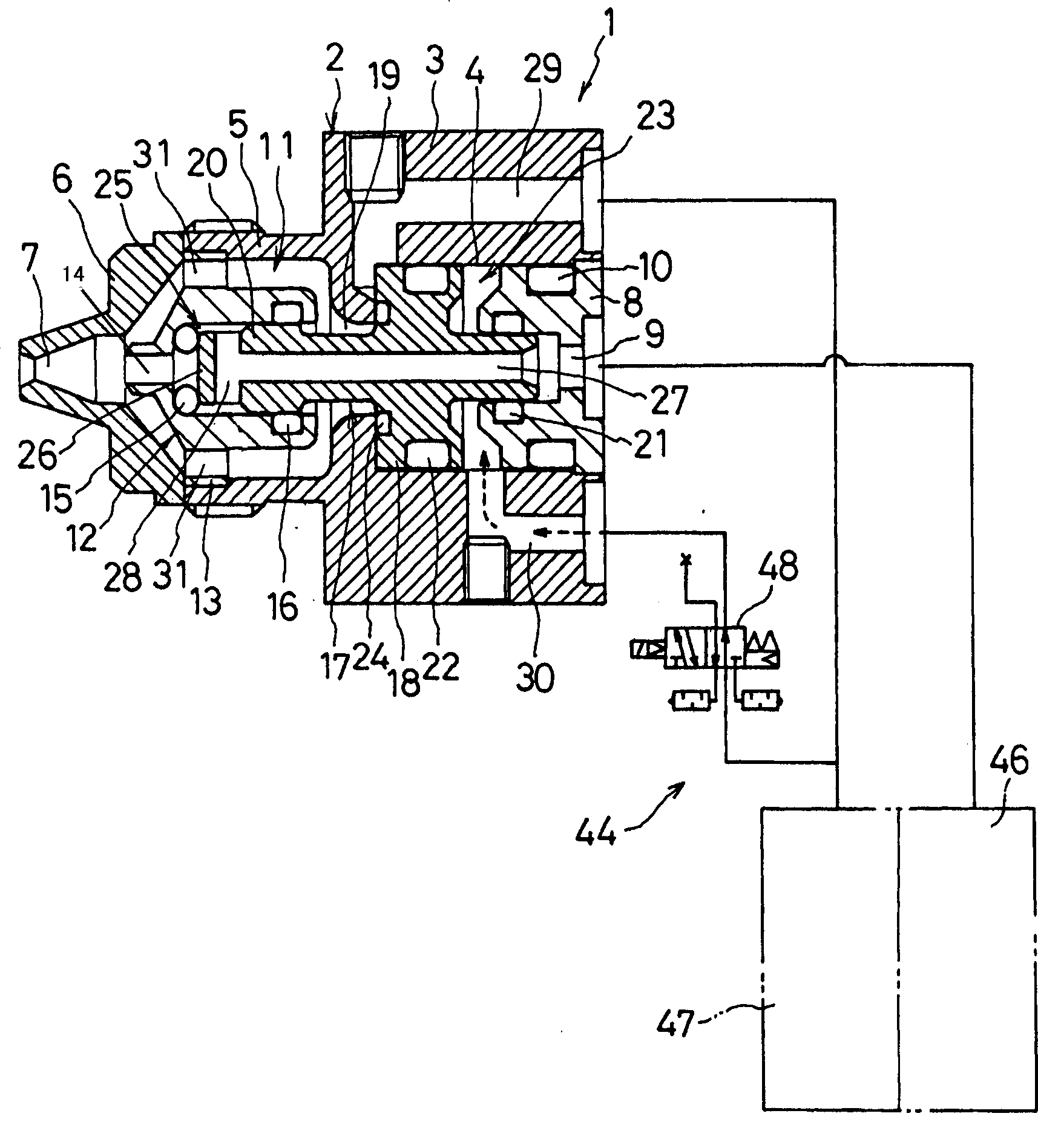 Eject nozzle and eject system