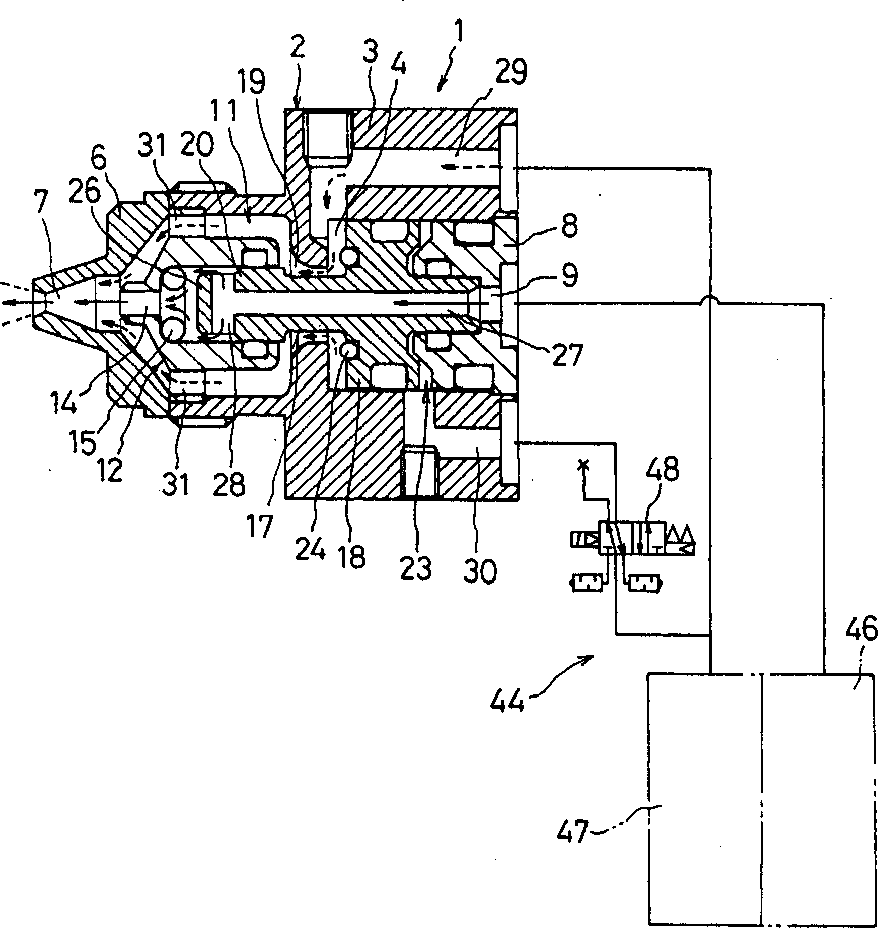 Eject nozzle and eject system