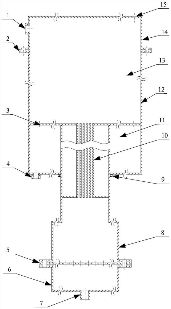 Plate-shaped fuel element outlet large-space jet flow visualization experiment device