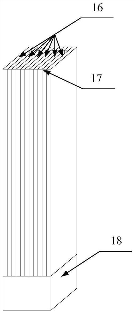 Plate-shaped fuel element outlet large-space jet flow visualization experiment device