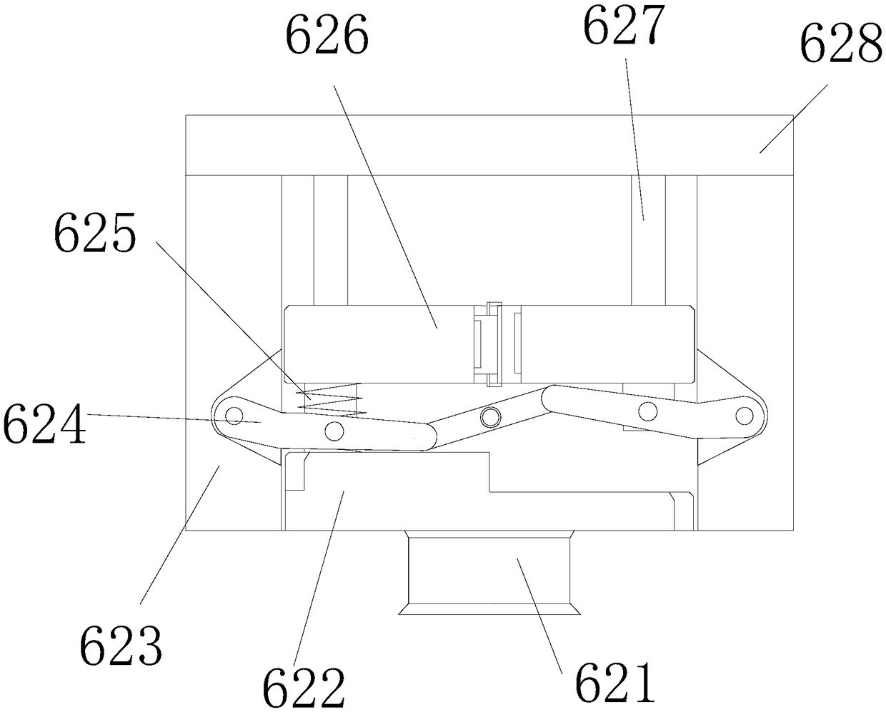 Spring-reset plastic molding mould for pushing and retracting stripping by forced deformation of support group