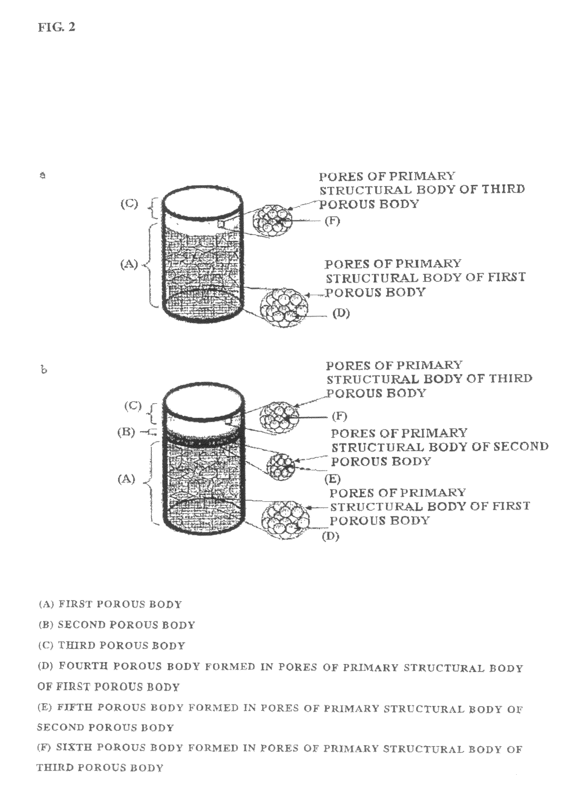 Porous scaffold, method of producing the same and method of using the porous scaffold