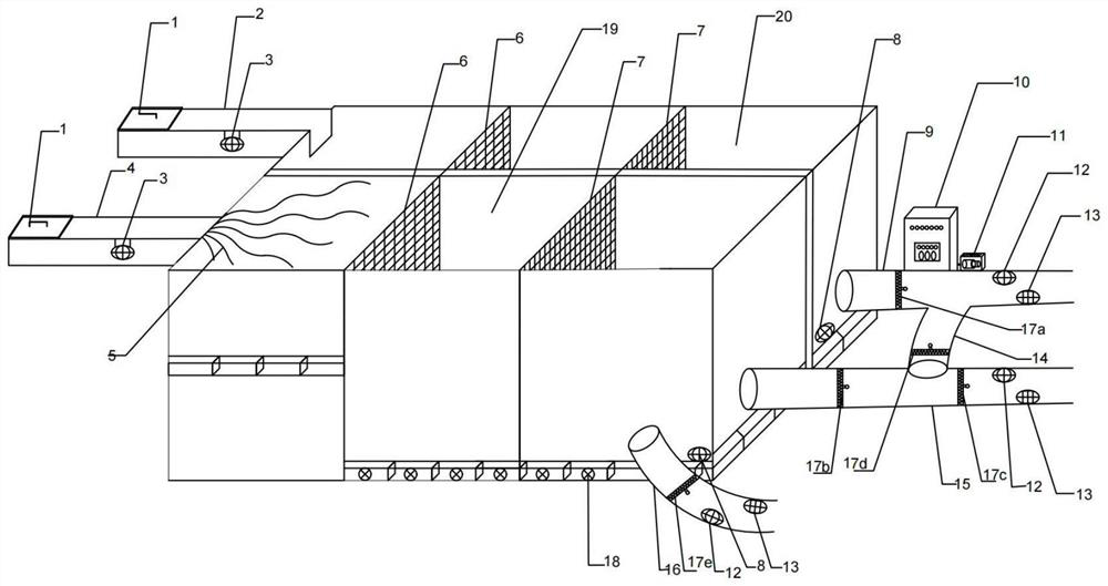 Intelligent rain and sewage collecting device