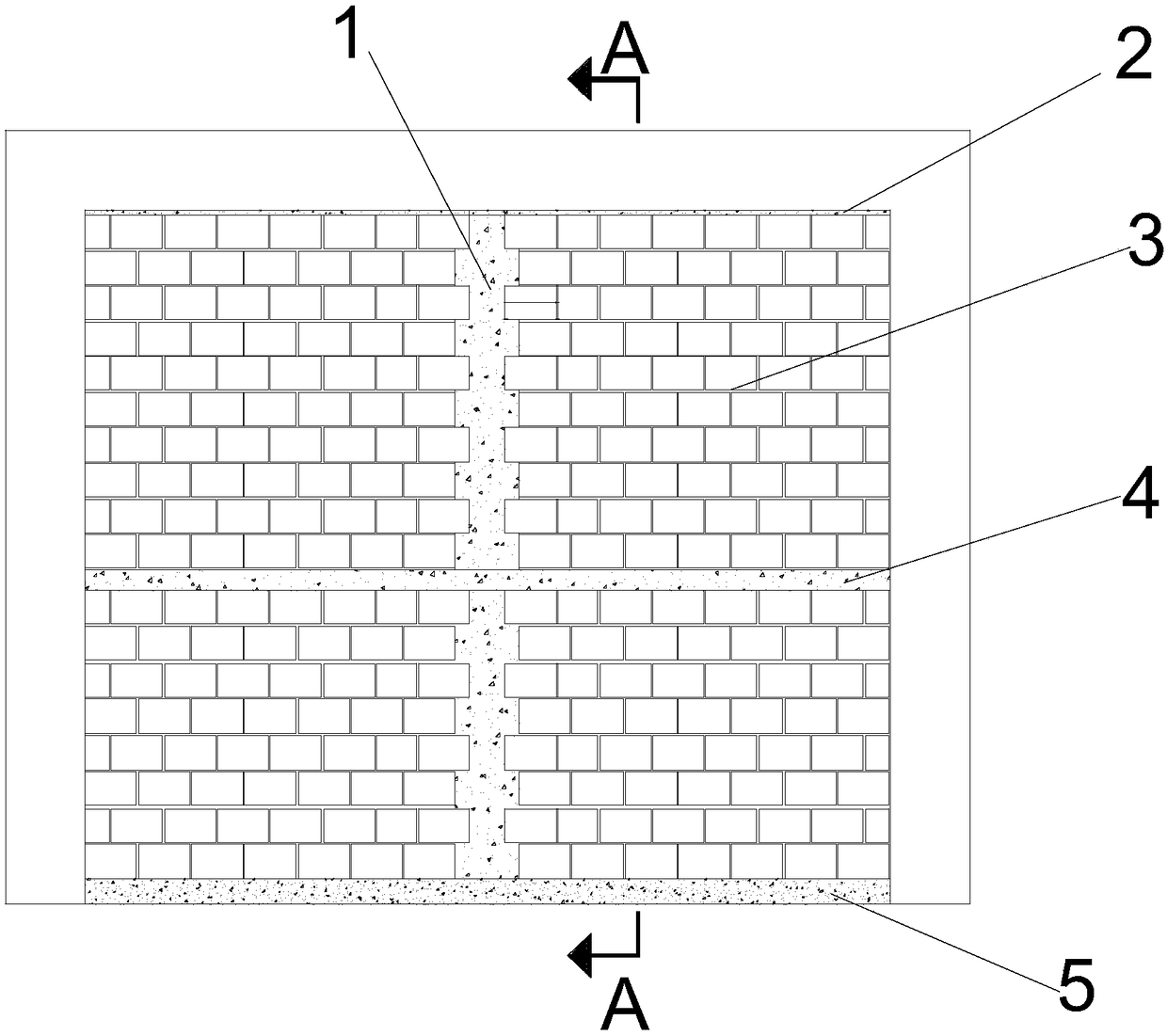 Formwork-erecting-free self-heat-insulation brick wall construction method