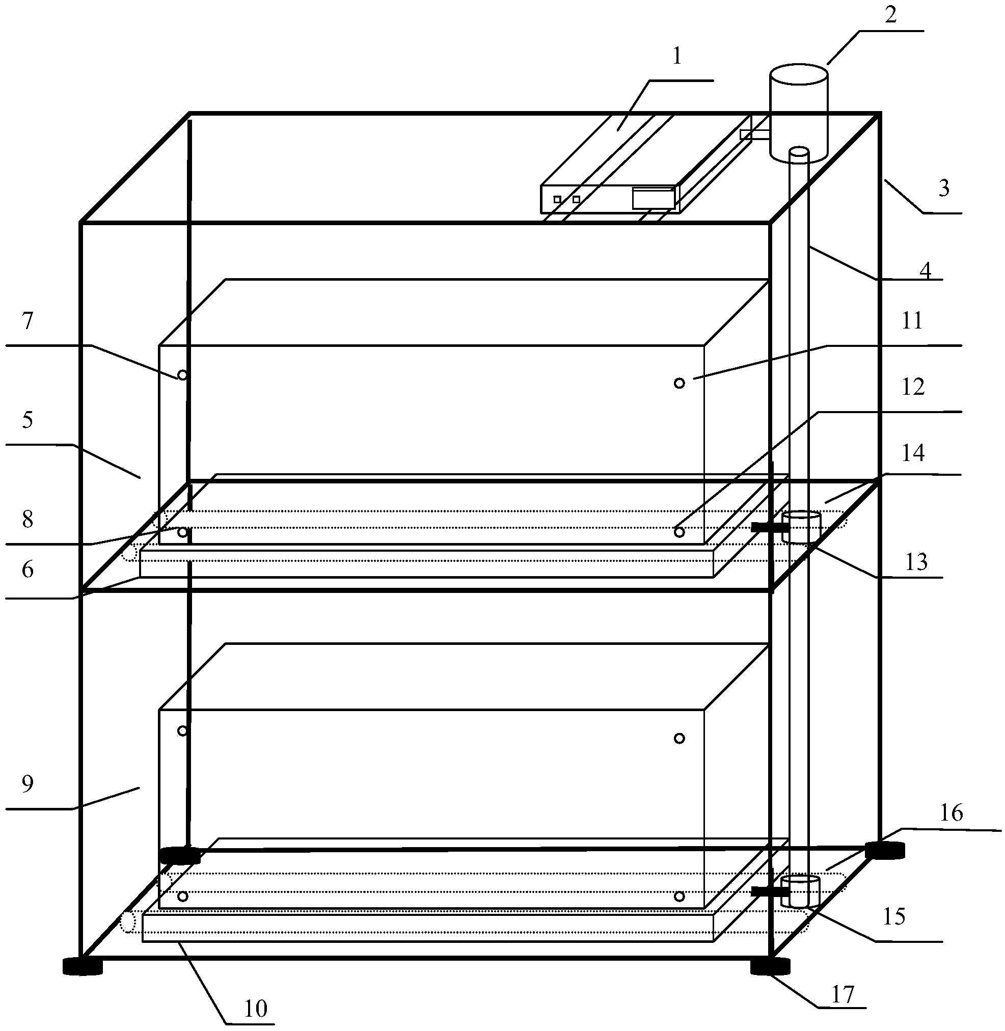 Experimental device for ocean mud flat oil spilling