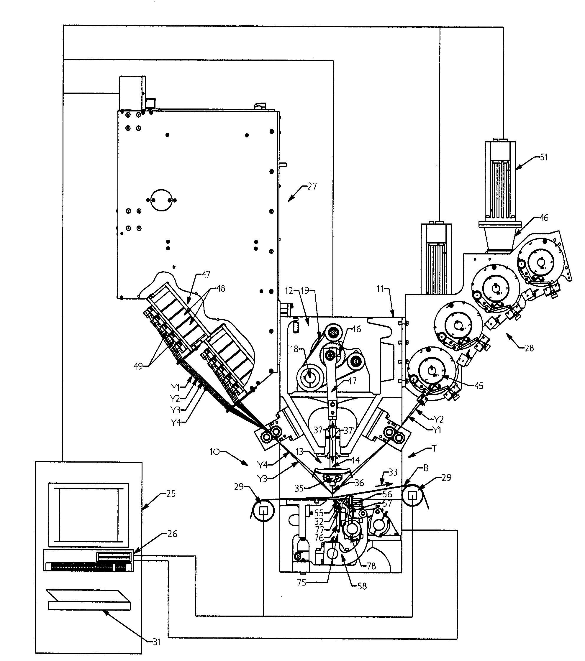 Stitch distribution control system for tufting machines